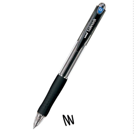 Στυλό διαρκείας UNI SN-100 LAKNOCK με κουμπί 0.5 μαύρο