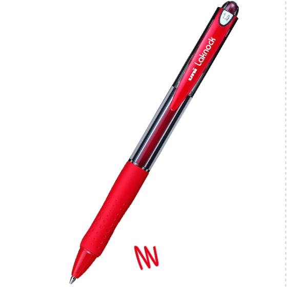 Στυλό διαρκείας UNI SN-100 LAKNOCK με κουμπί 1.0 κόκκινο