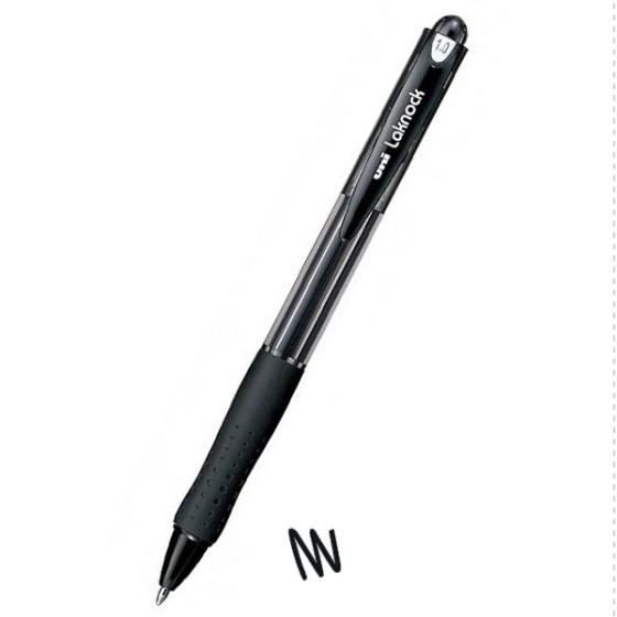 Στυλό διαρκείας UNI SN-100 LAKNOCK με κουμπί 1.0 μαύρο