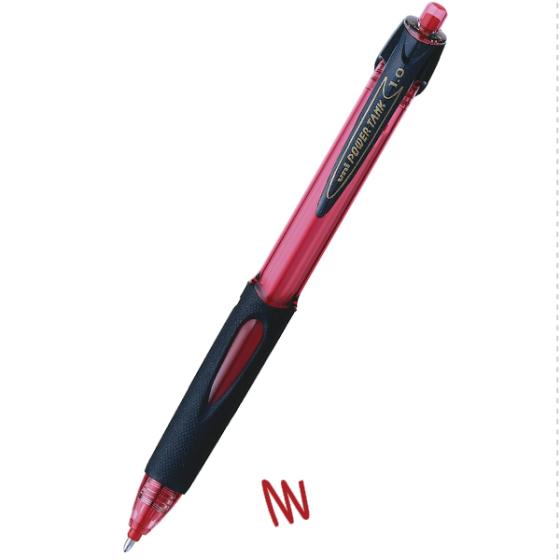 Στυλό διαρκείας UNI SN-220 POWER TANK με κουμπί 1.0 κόκκινο