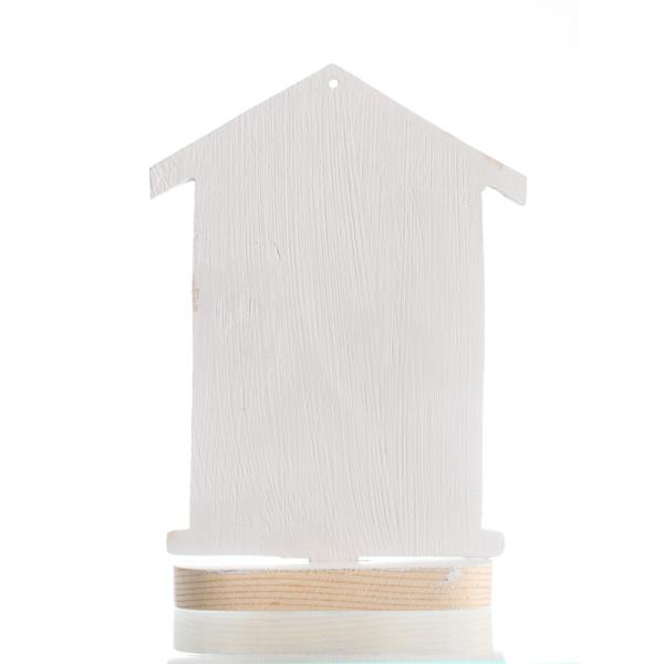 Χειροποίητο ξύλινο διακοσμητικό Σπίτι με βάση "Μήνυμα : Home heart sweet Home" 16cm + κουτί δώρου με κορδέλα